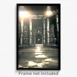 Pixel Art Poster - Realistic Dungeon (8 Bit Psychedelic Trippy Video Game Print)