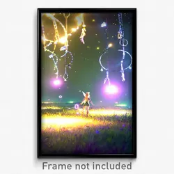 Pixel Art Poster - Important Fairy Ring (8 Bit Psychedelic Video Game Print)