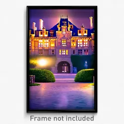 Pixel Art Poster - Big Chateau (8 Bit Psychedelic Trippy Weird Video Game Print)