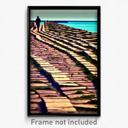 Pixel Art Poster - Authentic Causeway (8 Bit Psychedelic Video Game Print)