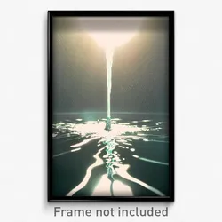 Pixel Art Poster - Fluid Runoff (8 Bit Psychedelic Trippy Video Game Print)