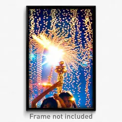 Pixel Art Poster - Bubbly Independence Day (8 Bit Psychedelic Video Game Print)
