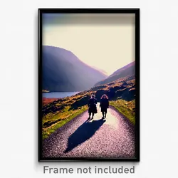 Pixel Art Poster - Unnatural Highland (8 Bit Psychedelic Video Game Print)
