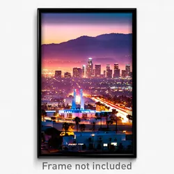 Pixel Art Poster - Tremendous Los Angeles (8 Bit Psychedelic Video Game Print)