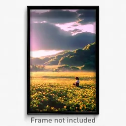 Pixel Art Poster - Negligible Landscape (8 Bit Psychedelic Video Game Print)