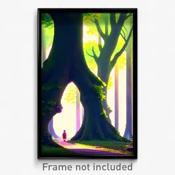 Pixel Art Poster - Unwelcoming Grove (8 Bit Psychedelic Trippy Video Game Print)