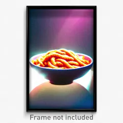 Pixel Art Poster - Unique Spaghetti (8 Bit Psychedelic Trippy Video Game Print)