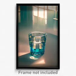 Pixel Art Poster - Droopy Glass (8 Bit Psychedelic Trippy Video Game Print)