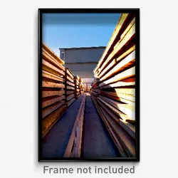 Pixel Art Poster - Different Lumber Yard (8 Bit Psychedelic Video Game Print)