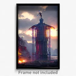 Pixel Art Poster - Amazing Forgeworks (8 Bit Psychedelic Video Game Print)
