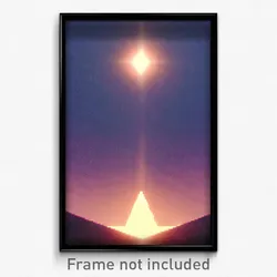 Pixel Art Poster - Unkempt Summit (8 Bit Psychedelic Trippy Video Game Print)