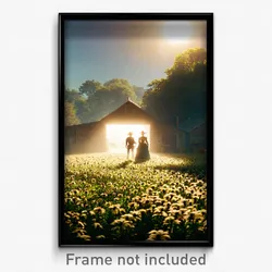 Pixel Art Poster - All Over The Place Farmstead (8 Bit Video Game Print)