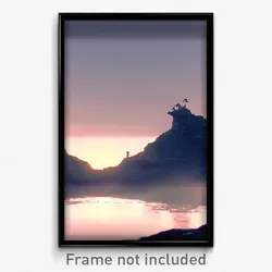 Pixel Art Poster - Silent Outcropping (8 Bit Psychedelic Video Game Print)