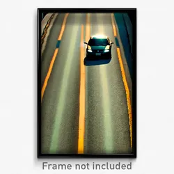 Pixel Art Poster - Agitated Lane (8 Bit Psychedelic Trippy Video Game Print)