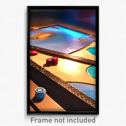 Pixel Art Poster - Treasured Board Game (8 Bit Psychedelic Video Game Print)