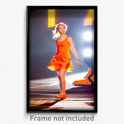 Pixel Art Poster - Orange Flats (8 Bit Psychedelic Trippy Video Game Print)