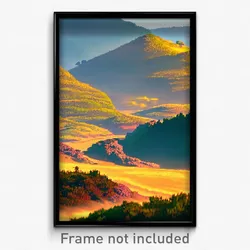 Pixel Art Poster - Wild Hills (8 Bit Psychedelic Trippy Weird Video Game Print)