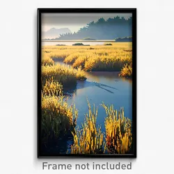 Pixel Art Poster - Stupendous Marsh (8 Bit Psychedelic Trippy Video Game Print)