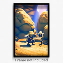 Pixel Art Poster - Upbeat Dolmen (8 Bit Psychedelic Trippy Video Game Print)