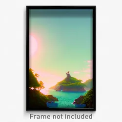 Pixel Art Poster - Ordinary Isle (8 Bit Psychedelic Trippy Video Game Print)