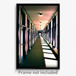 Pixel Art Poster - Made Up Corridor (8 Bit Psychedelic Trippy Video Game Print)