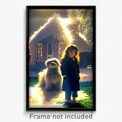 Pixel Art Poster - Fluffy Parsonage (8 Bit Psychedelic Trippy Video Game Print)