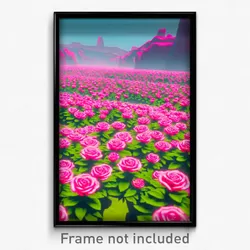 Pixel Art Poster - Rosy Wasteland (8 Bit Psychedelic Trippy Video Game Print)