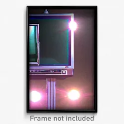 Pixel Art Poster - Metallic Television (8 Bit Psychedelic Video Game Print)