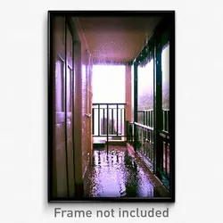 Pixel Art Poster - Damp Balcony (8 Bit Psychedelic Trippy Video Game Print)