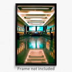 Pixel Art Poster - Beautiful Bank (8 Bit Psychedelic Trippy Video Game Print)