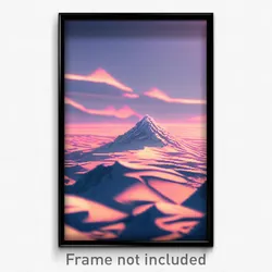 Pixel Art Poster - Warped Tundra (8 Bit Psychedelic Trippy Video Game Print)