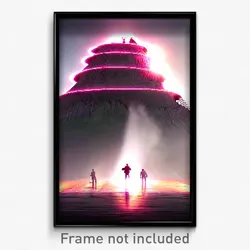 Pixel Art Poster - Glossy Motte (8 Bit Psychedelic Trippy Video Game Print)
