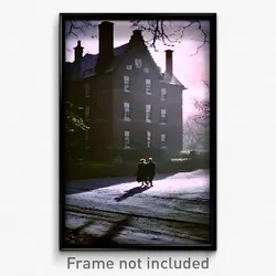 Pixel Art Poster - Dreary Rectory (8 Bit Psychedelic Trippy Video Game Print)