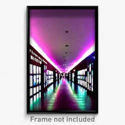 Pixel Art Poster - Flickering Museum (8 Bit Psychedelic Trippy Video Game Print)