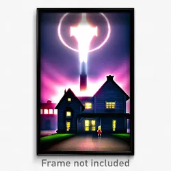 Pixel Art Poster - Massive Madhouse (8 Bit Psychedelic Trippy Video Game Print)