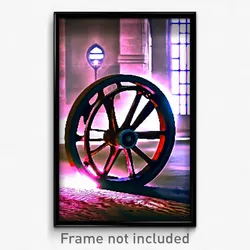 Pixel Art Poster - Massive Wheel (8 Bit Psychedelic Trippy Video Game Print)