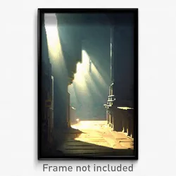 Pixel Art Poster - Shadowy Repository (8 Bit Psychedelic Video Game Print)