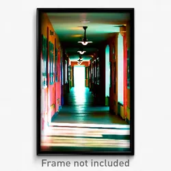 Pixel Art Poster - Homely Corridor (8 Bit Psychedelic Trippy Video Game Print)