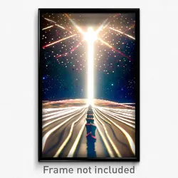Pixel Art Poster - Artistic Hyperspace (8 Bit Psychedelic Video Game Print)