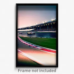 Pixel Art Poster - Immaculate Racetrack (8 Bit Psychedelic Video Game Print)