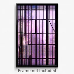 Pixel Art Poster - Digital Wire Frame Burrow (8 Bit Video Game Print)