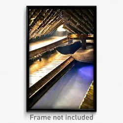 Pixel Art Poster - Cavernous Barbican (8 Bit Psychedelic Video Game Print)