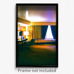 Pixel Art Poster - Well Made Hotel Room (8 Bit Psychedelic Video Game Print)
