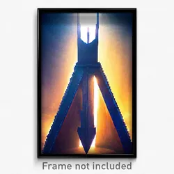 Pixel Art Poster - Authentic Arrowslit (8 Bit Psychedelic Video Game Print)