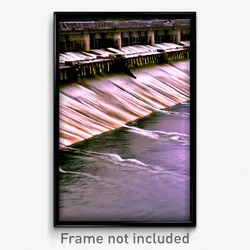 Pixel Art Poster - Busy Dam (8 Bit Psychedelic Trippy Weird Video Game Print)
