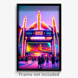 Pixel Art Poster - Detailed Movie Festival (8 Bit Psychedelic Video Game Print)