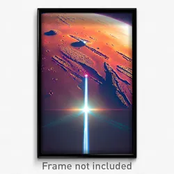 Pixel Art Poster - Marvelous Mars (8 Bit Psychedelic Trippy Video Game Print)