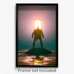 Pixel Art Poster - Nocturnal Morass (8 Bit Psychedelic Trippy Video Game Print)