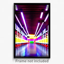 Pixel Art Poster - Vivid Aisle (8 Bit Psychedelic Trippy Weird Video Game Print)
