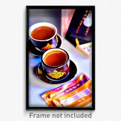 Pixel Art Poster - Electric Thai Tea (8 Bit Psychedelic Trippy Video Game Print)